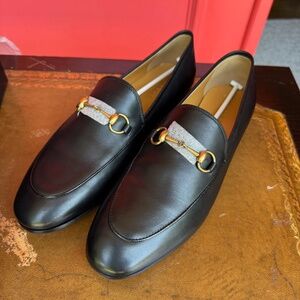 NIB - 30% OFF Gucci Jordaan Horsebit Loafers in Black Calf Leather Size 39.5